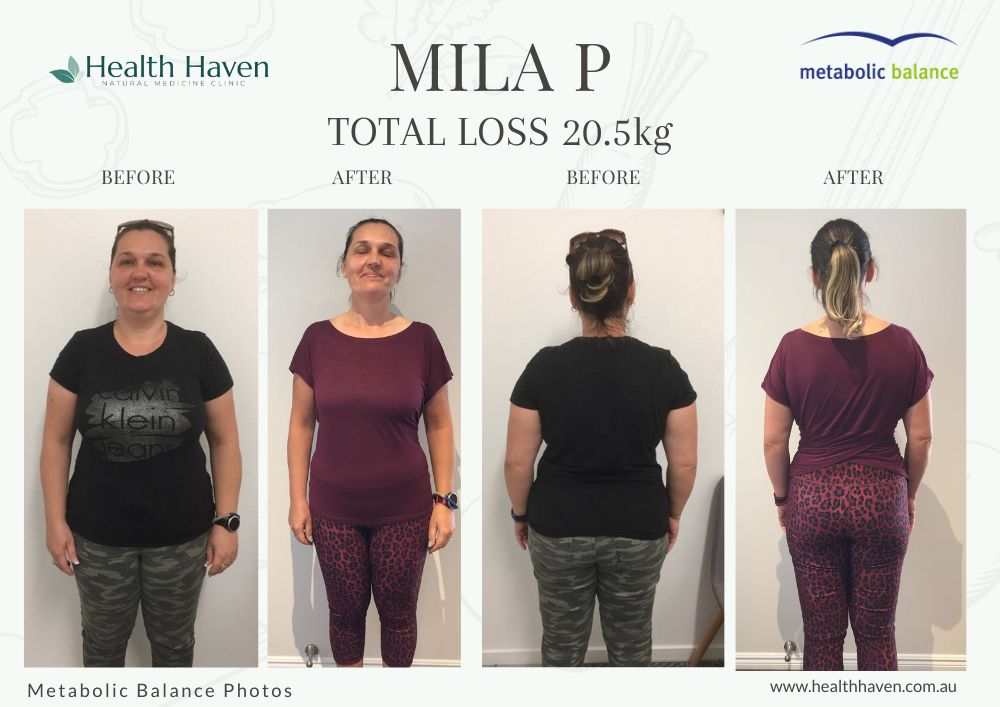 Mila lost 20.5kg with Cassandra at Health Haven | Metabolic Heath Reset | Metabolic Balance<br />
